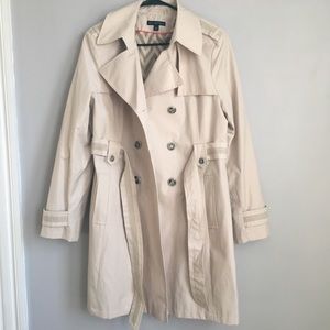 Via Spiga cream Trench Coat